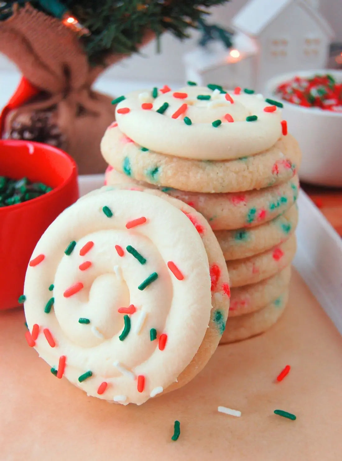 Christmas Sugar Cookies (Crumbl Copycat) - Birchberry