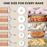 Birchberry Adjustable Rolling Pin Dough Thickness Sizes