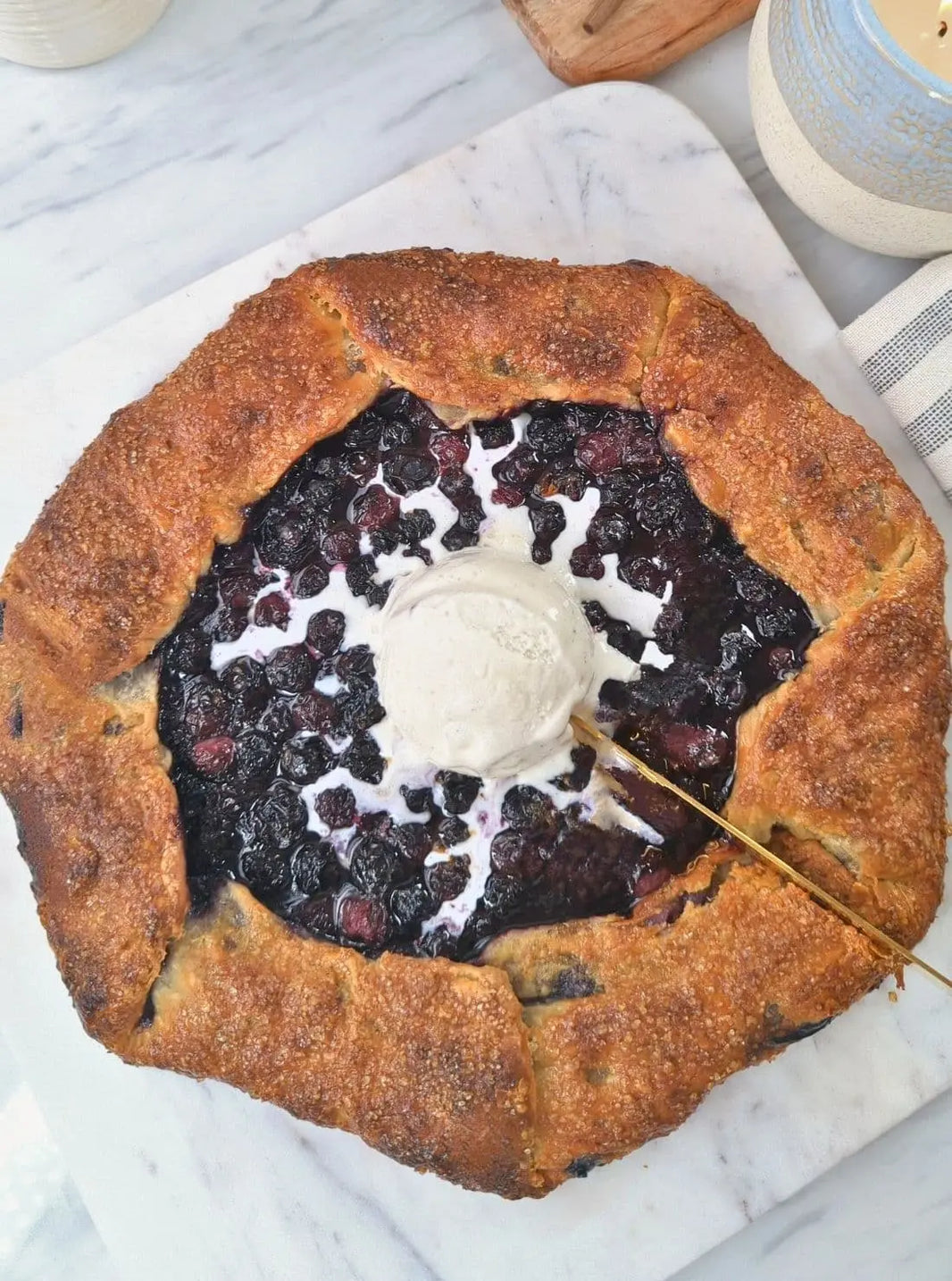 Blueberry galette