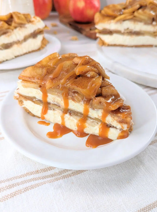 No Bake Caramel Apple Pie Cheesecake