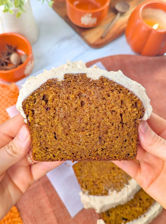 pumpkin bread with brown butter frosting